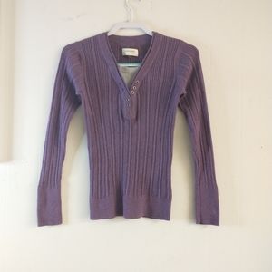 Sonoma ribbed sweater. purple. Size S